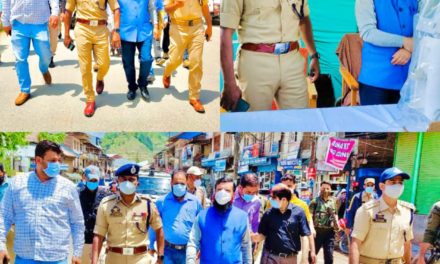 SSP Kupwara Along With Civil Administration Conducted Surprise Market Checking, Ensured Implementation Of Corona Curfew