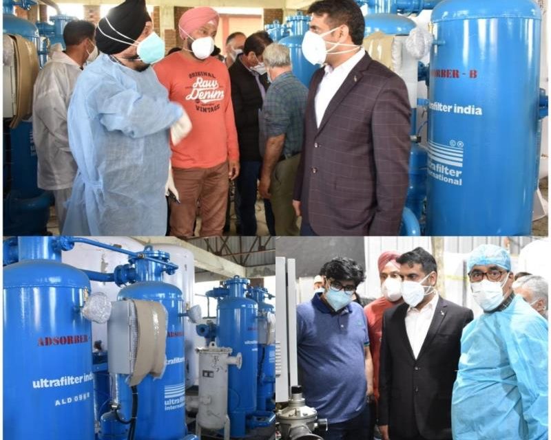 DC Srinagar visits Chest Disease, SMHS hospitals to oversee installation of 3 new Oxygen Plants