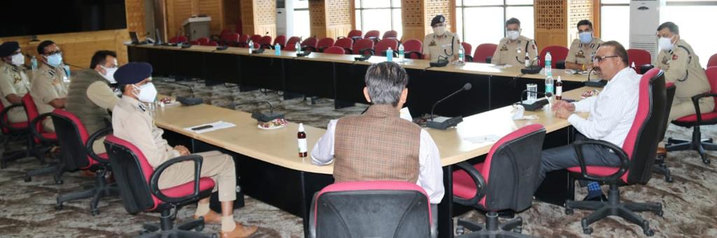 DGP Chairs high level meeting at PHQ;Augment security grids to further improve safe and secure environment for the citizens:  DGP to officers Srinagar