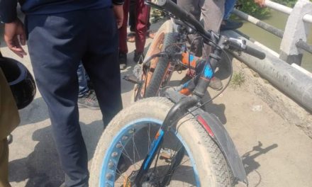 Unknown person jumps into the river after alighting from the cycle