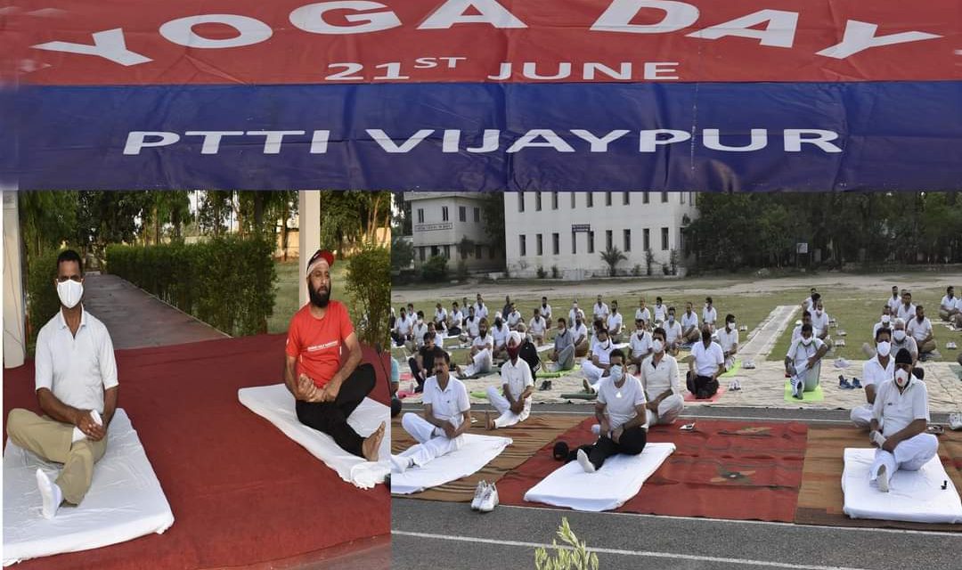 Police Technical Training Institute vijaypur organized international yoga day.