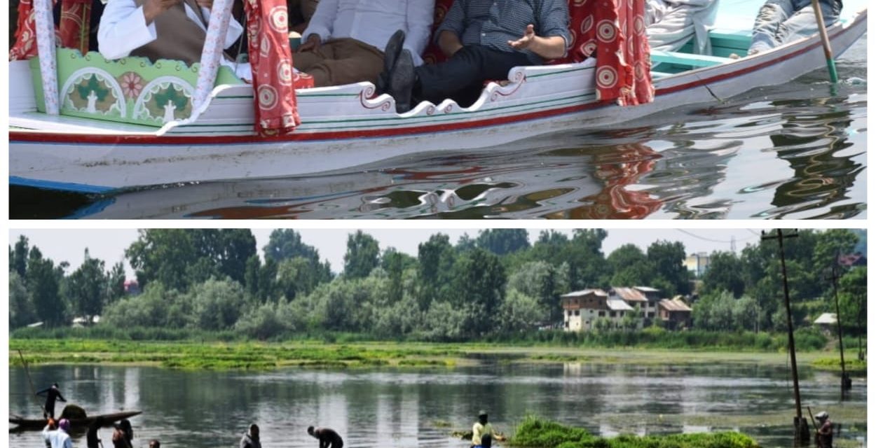 On WED, Div Com takes Shikara ride from Nigeen- Khushalsar via Nallah Amir Khan