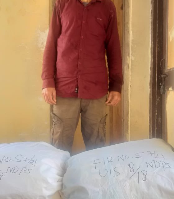 Anantnag Police seized 37 KG’s of Contraband substance. Case Registered