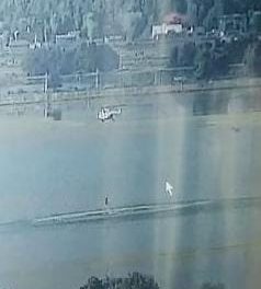 Banihal Blaze: IAF Helicopter With ‘Bambi Bucket’ Deployed in Dal Lake To Facilitate Firefighting Operation