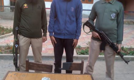 Ganderbal Police arrested one drug peddler;100 gram charas recovered