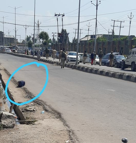 Clothes, Pressure Cooker Found From Suspicious Bag Near SKIMS Soura