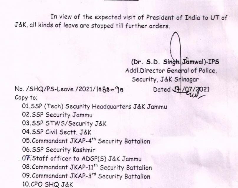 president kovind to visit jk, ladakh on july 25.