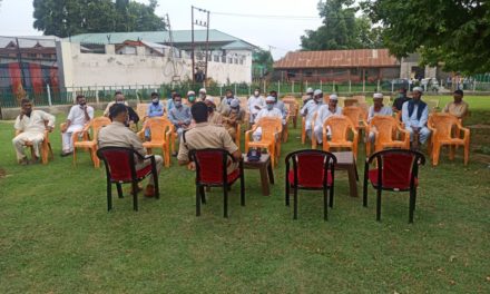 Sumbal Police held a PCPG meeting at Sumbal Colony chaired Dysp ,SHO Sumbal