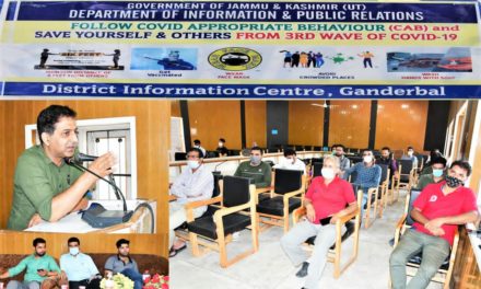 IEC campaign:DIC Ganderbal sensitizes media persons on CAB, SOPs