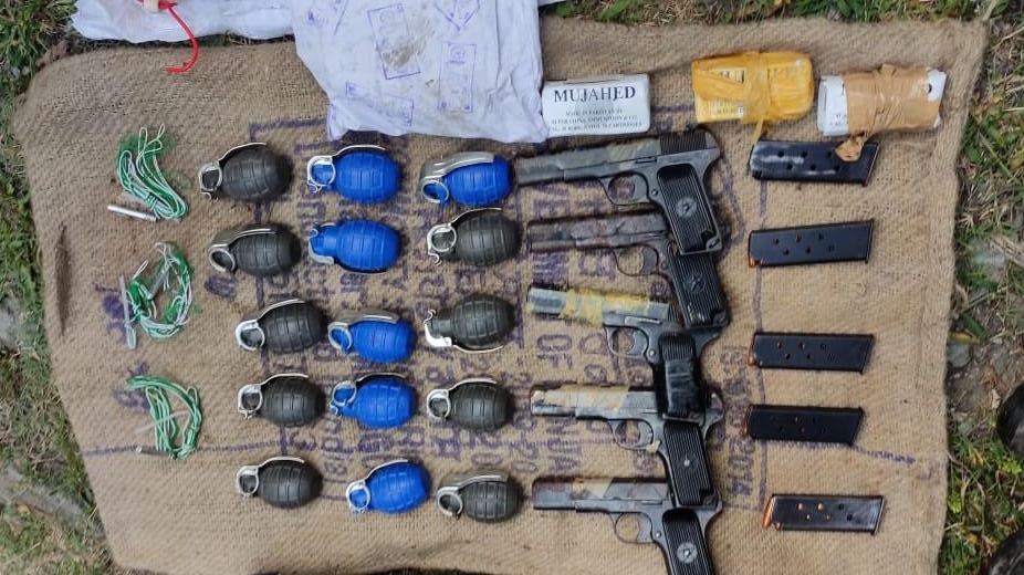 Security forces recover war like stores, narcotics along LoC in Kupwara: Officials