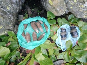 Militant hideout busted in Bandipora woods;huge cache of arms and ammunition recovered