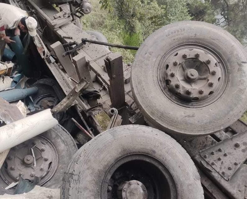 Driver killed, 2 others injured as 2 trucks roll down into gorge in Ramban