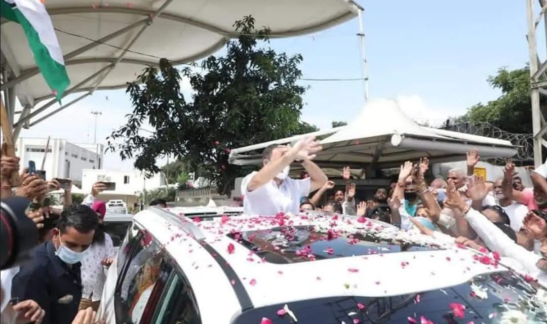 Congress vice-president Rahul Gandhi arrived Jammu on 2-day visit
