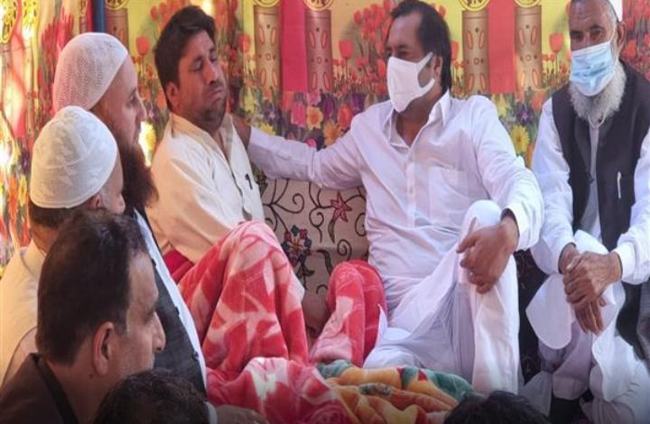 Sajad Lone visits slain cop’s family in Kupwara;Calls for collective efforts to reject violence in entirety