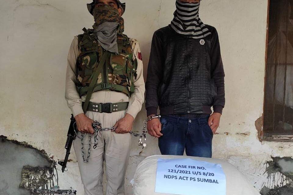 Bandipora Police recovered contraband substance in Sumbal, one person arrested. Case FIR registered.
