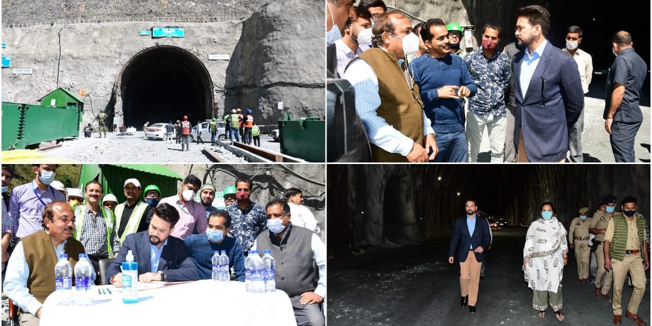 Union Minister for I&B inspects progress on Z-Morh, Zojila tunnel projects