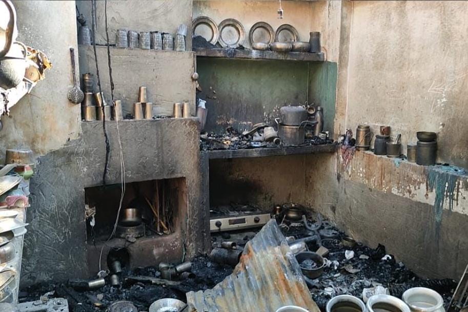 Two residential houses gutted in overnight blaze in Kupwara village