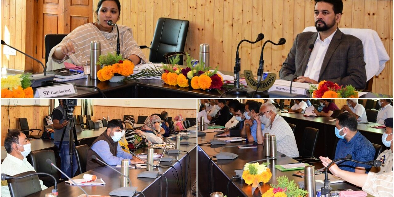 Two-day visit of Union Minister for Information and Broadcasting and Youth Affairs and Sports, Shri Anurag Singh Thakur to Ganderbal concluded