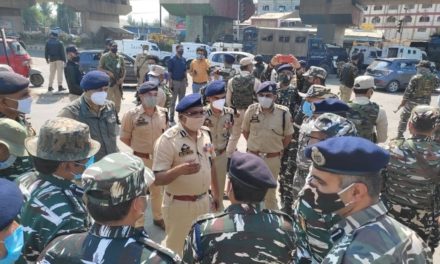 DGP JK Tours Srinagar City; reviews ground situation;Compliments police CAPF and Army deployments; thanks people