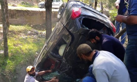 Four Critically injured as Alto car rolls down near Hope Disability Centre Wayil