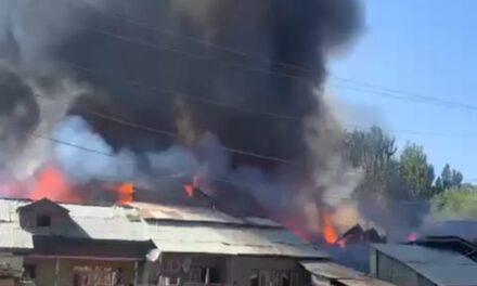 Massive Blaze Breaks Out in Srinagar’s Parimpora Locality