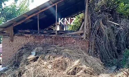 Residential House Gutted In Fire Mishap at Kachnambal Kangan