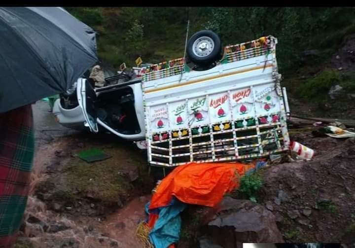 Mother-son duo among 3 killed, 4 Injured as load carrier turns turtle in Reasi