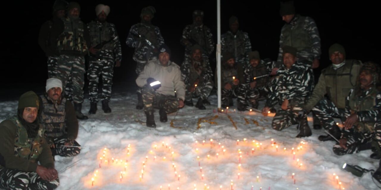 CRPF 118BN personnel celebrate Diwali in Sonmarg,Kashmir