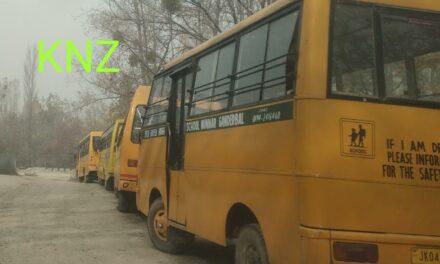 Evergreen school management parks school buses on Chappergund road to hide from eyes of authorities