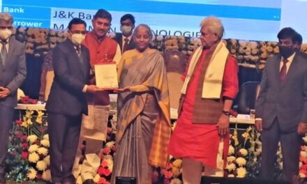 Union Finance Minister Nirmala Sitharaman hands over credit sanction letters to 145 beneficiaries for Rs 306 crore in Jammu