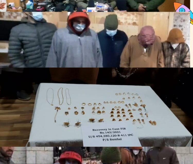 Sumbal Police solves burglary case Gold worth lacks recovered : Police