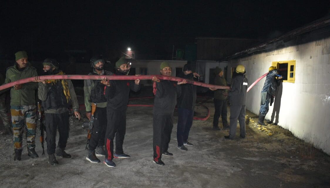Plastic Factory gutted in midnight blaze at SIDCO Pulwama