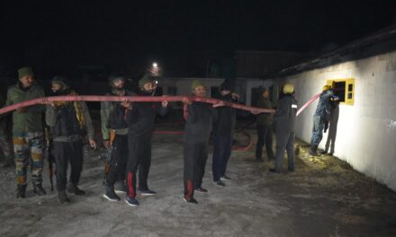Plastic Factory gutted in midnight blaze at SIDCO Pulwama