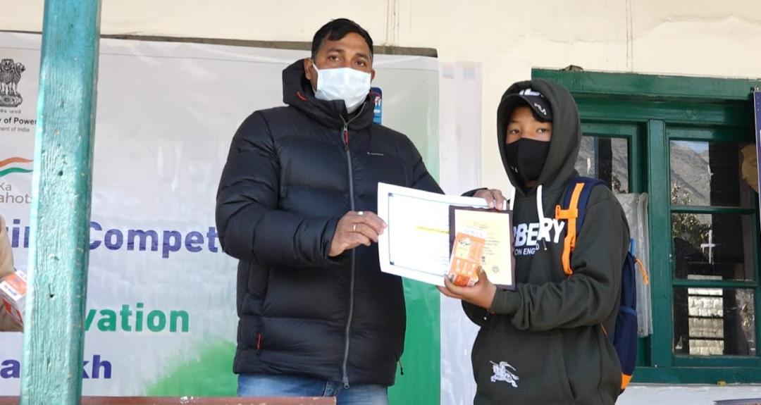 State Level Painting Competition on Energy Conservation organized at Leh