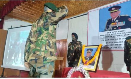 CDS Rawat had close connection with people of Kashmir: Lt. Gen. Pandey;Says people of Baramulla are in much pain as entire country