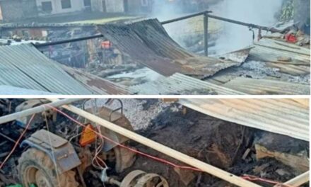 Saw mill damaged in Sunderbani blaze