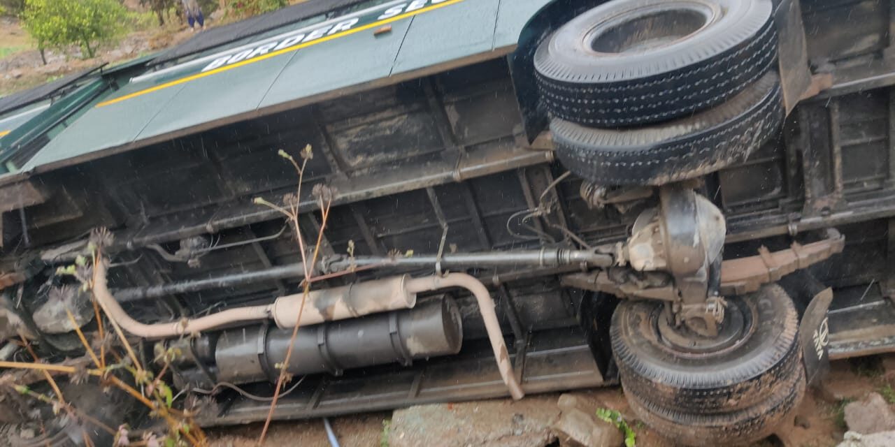 Several BSF men injured as bus turns turtle on Rajouri highway