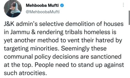 JDA’s demolition drive triggers protest in Jammu; PDP asks people to stand up against ‘atrocities’