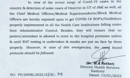 Don’t allow patients/attendants to hospital without RAT testing: DHSK to CMO’s, MS’s, BMO’s