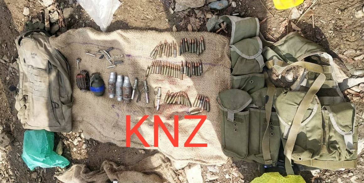Ammunition recovered during CASO at Watlar Ganderbal