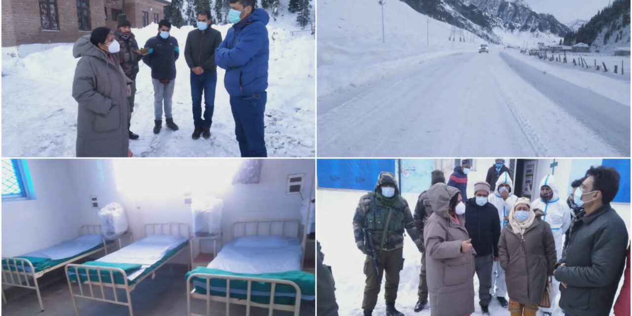 DC Ganderbal visits Sonamarg, takes stock of availability of essential services and other facilities;Inspects functioning of PHC Sonamarg