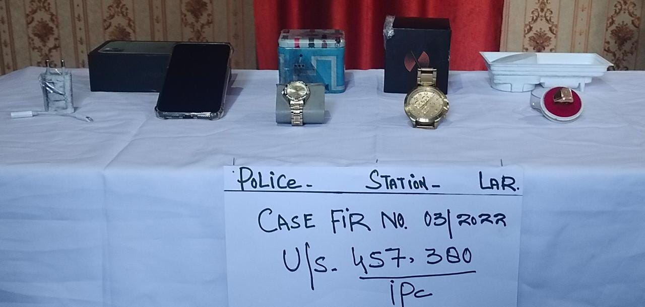 Theft case solved,one arrested,stolen items worth lacs recovered in Ganderbal:Police