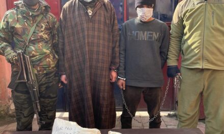 Ganderbal Police arrested two notorious drug peddlers and recovered contraband substance