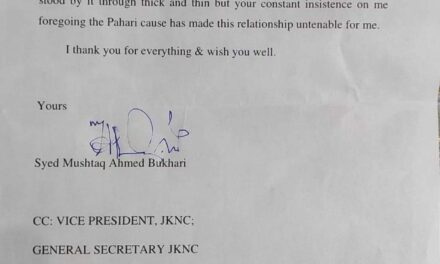 Senior NC leader, former MLA M A Bukhari resigns from party