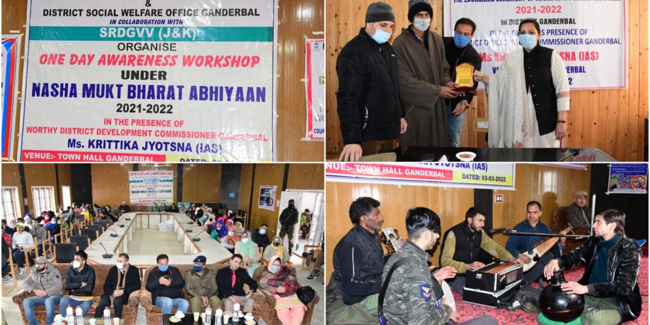 One day workshop cum awareness programme under Nasha Mukhut Bharat Abiyan held in Ganderbal