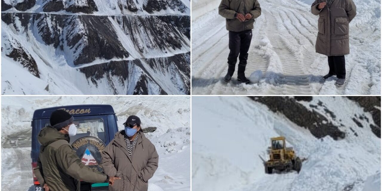 DC Ganderbal inspects snow clearance at Zojila pass