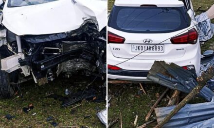 JKSSB Exam: 4 Aspirants Injured After Car Hits Electric Pole In Kupwara