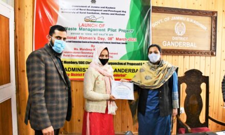 DC Ganderbal felicitates women PRIs on IWD/ launch of Solid Waste Management Pilot project