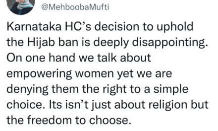 Upholding Ban On Hijab By High Court Disappointing: Omar, Mehbooba