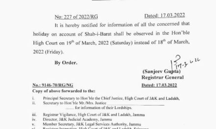 Shab-i-Barat: HC Holiday On Saturday